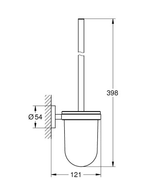 Grohe Essentials Tuvalet Fırçalığı Mat Siyah 