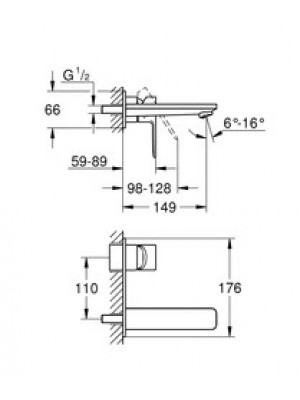 Grohe Lineare New 2 Delikli Lavabo Bataryası M-Boyut
