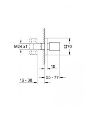 Grohe Eurocube Ankastre Stop Valf