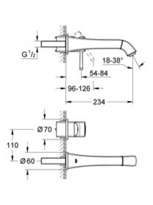 Grohe Grandera 2 Delikli Lavabo Bataryası M-Boyut