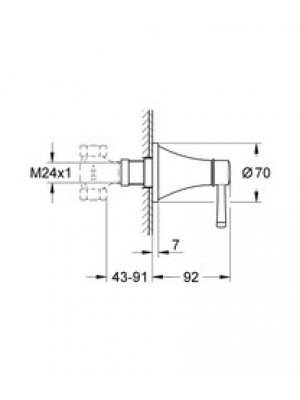 GROHE Grandera Ankastre Stop Valf 