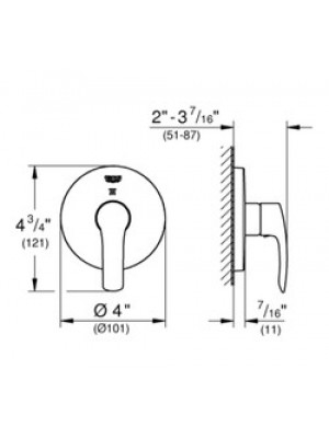 GROHE Eurosmart Ankastre 3 Yollu Yön Değiştirici