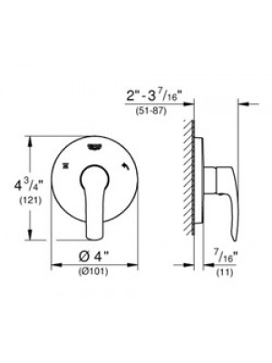 GROHE Eurosmart Ankastre 5 Yollu Yön Değiştirici