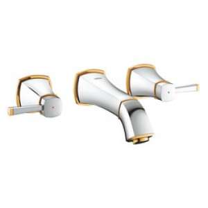 Grohe Grandera 3 Delikli Lavabo Bataryası S-Boyut Krom/Altın