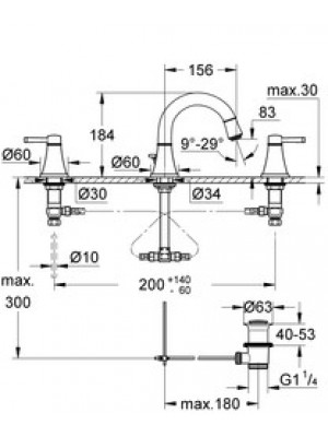Grohe Grandera Lavabo Bataryası S-Boyut