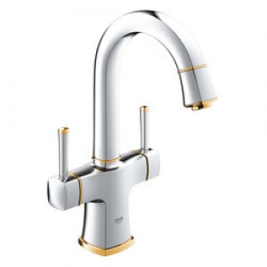 Grohe Grandera Tek Delikli Lavabo Bataryası L-Boyut Krom/Altın
