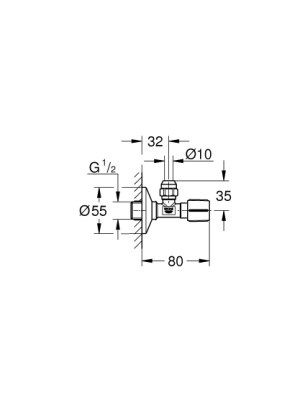 Grohe Ara Musluk Filtreli 1/2"x3/8" Mat Siyah