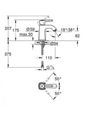 Grohe Grandera Lavabo Bataryası M-Boyut
