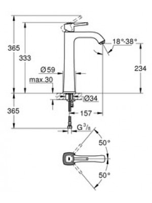 Grohe Grandera Lavabo Bataryası XL-Boyut Krom/Altın