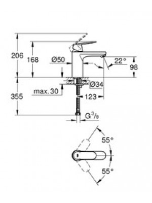GROHE Eurosmart Cosmopolitan Lavabo Bataryası M-Boyut