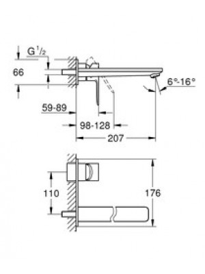 Grohe Lineare New 2 Delikli Lavabo Bataryası L-Boyut
