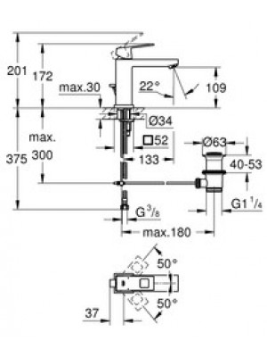 Grohe Eurocube Lavabo Bataryası M-Boyut