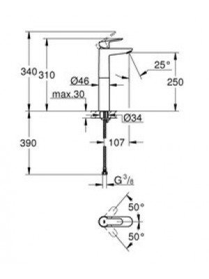 Grohe BauEdge Çanak Lavabo Bataryası 