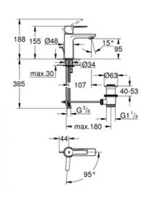 Grohe Lineare Lavabo Bataryası XS-Boyut