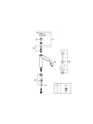 Grohe Eurosmart Tek Kumandalı Lavabo Bataryası Xl-Boyut