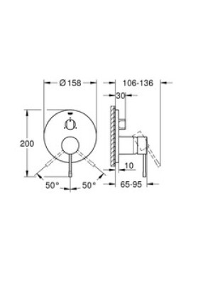 Grohe Ankastre Banyo Bataryası 3 Çık. Essence Cool Sunr.