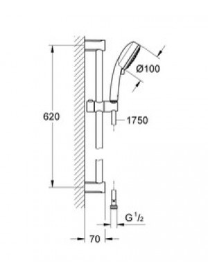 GROHE New Tempesta Cosmopolita Sürgülü Duş Seti 3 Akışlı