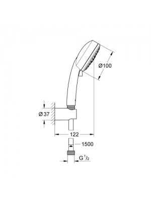 Grohe Tempesta Cosmopolitan 100 Duşu Seti 3 Akışlı