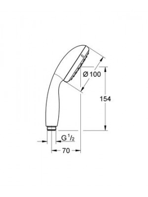 GROHE Tempesta 100 El Duşu 2 Akışlı