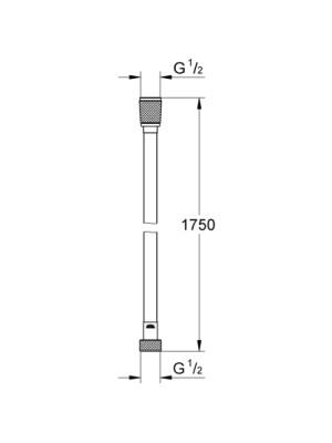 Grohe Silverflex Twistfree Duş Hortumu 175 cm Mat Siyah
