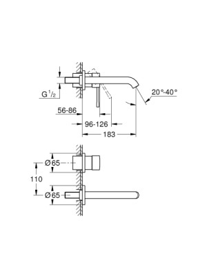 Grohe Essence İki Delikli Lavabo Bataryası M