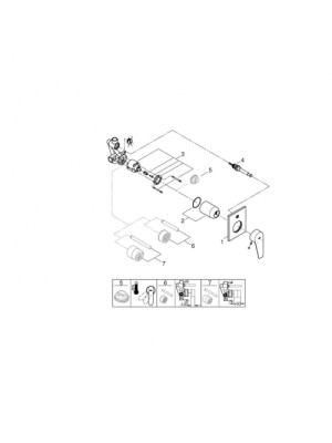 Grohe Bauedge Tek Kumandalı Banyo Bataryası