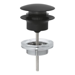 Grohe Lavabo Sifon Bas Aç Tapa Takımı Mat Siyah