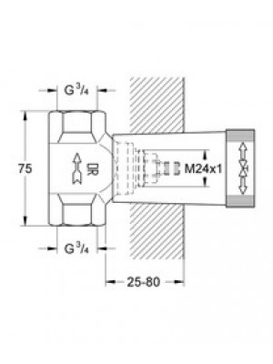 Grohe Gömme Valf 3/4