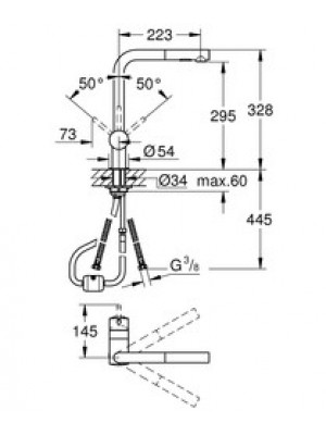 Grohe Minta Tek Kumandalı Eviye Bataryası