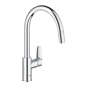 Grohe BauEdge Tek kumandalı Spiralli Eviye Bataryası 