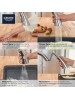 Grohe Eviye Bataryası Spiralli 2 Fonksiyonlu Zedra Krom