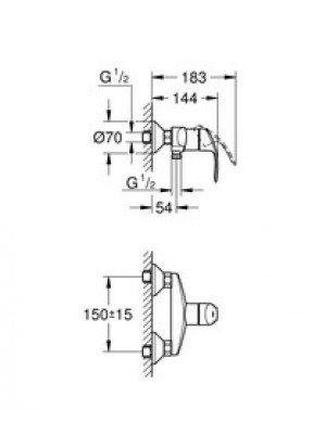 GROHE Eurosmart Duş Bataryası