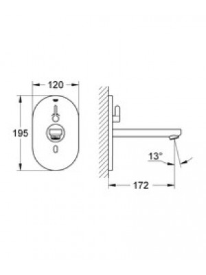 Grohe Eurosmart Cosmopolitan E Duvardan Fotoselli Lavabo Bataryası Elektrikli