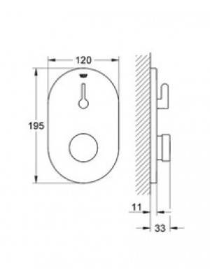 Grohe Eurosmart Cosmopolitan T Zaman Ayarlı Ankastre Duvardan Duş Bataryası, Çift Su Girişli