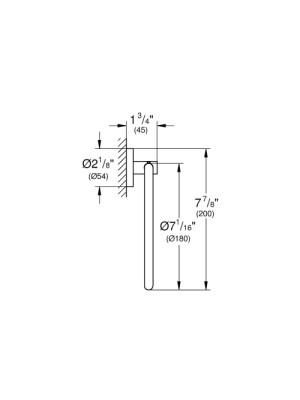Grohe Yuvarlak Havluluk Essentials Brushed Hard Graphite