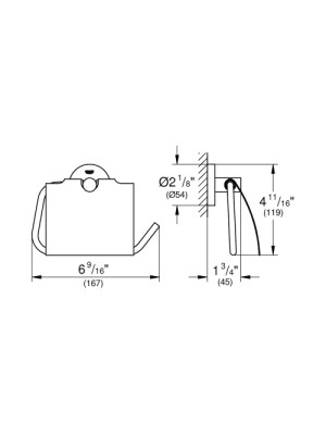 Grohe Tuvalet Kağıtlık Essentials Brushed Hard Graphite
