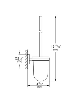 Grohe Tuvalet Fırçalık Essentials Brushed Hard Graphite