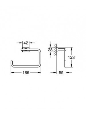 GROHE Essentials Cube Halka Havluluk