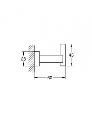 GROHE Essentials Cube Havlu/Bornoz Askılığı