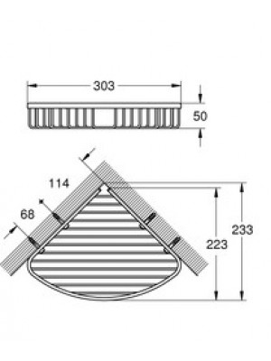 GROHE Bau Cosmopolitan Köşe Metal Sepet L boyut