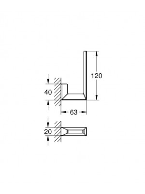 Grohe Selection Cube Yedek Tuvalet Kağıtlığı 