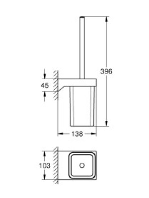 Grohe Selection Cube Tuvalet Fırçası Seti 