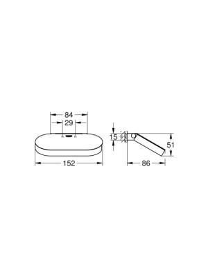 Grohe Selection Tuvalet Kağıtlığı Brushed Hard Graphite